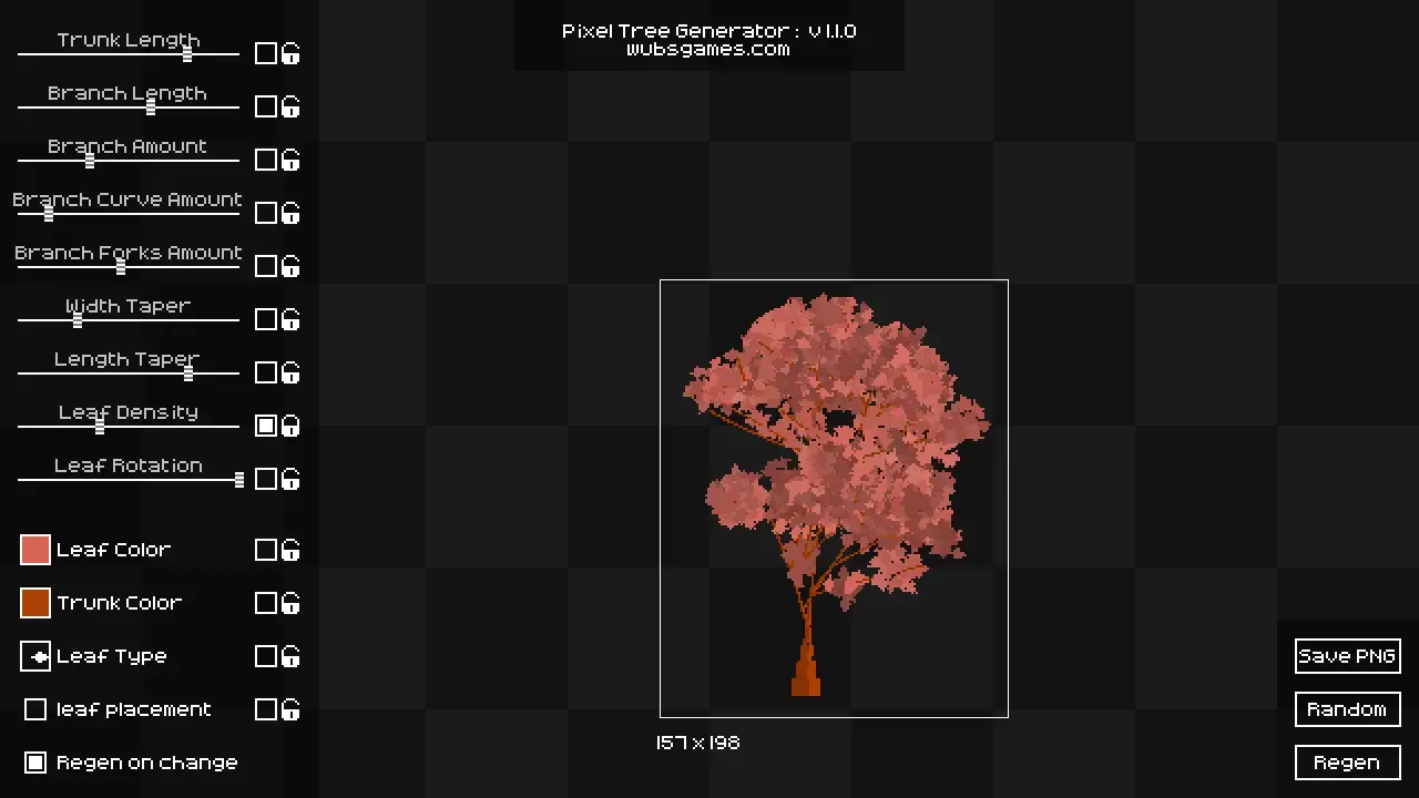 像素树木生成器（PIXEL TREES）
