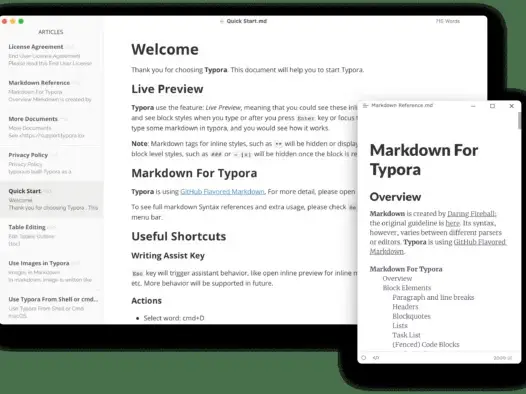 Typora - 跨平台轻量级 Markdown 编辑器